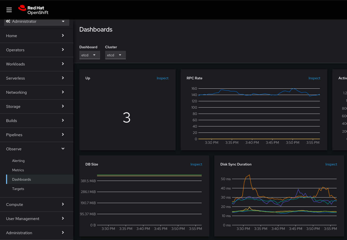 cluster dashboard