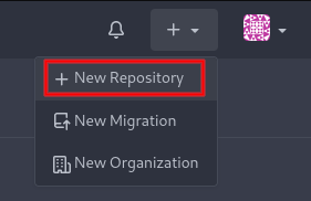 Repository creation in Gitea